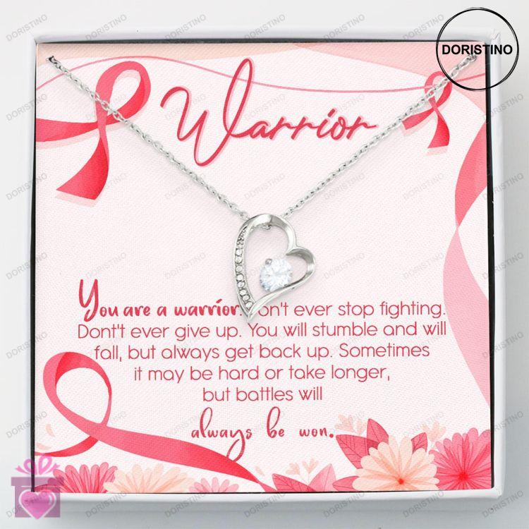 Breast Cancer Necklace  Warrior Gift Necklace Survivor Gift Jewelry Forever Love Necklace Doristino Limited Edition Necklace